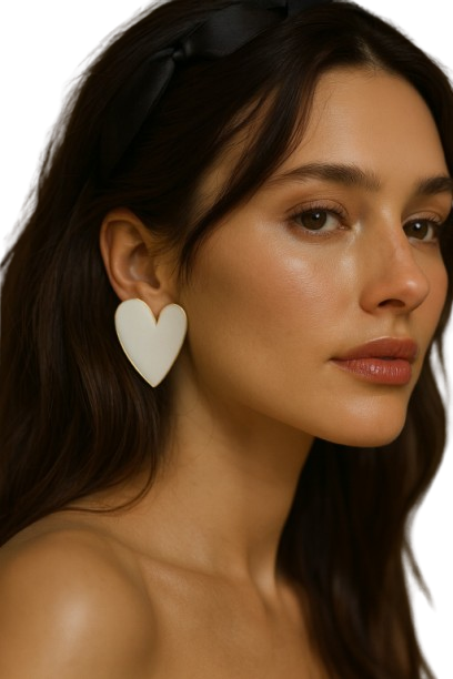 Boucles Cœur Ivoire