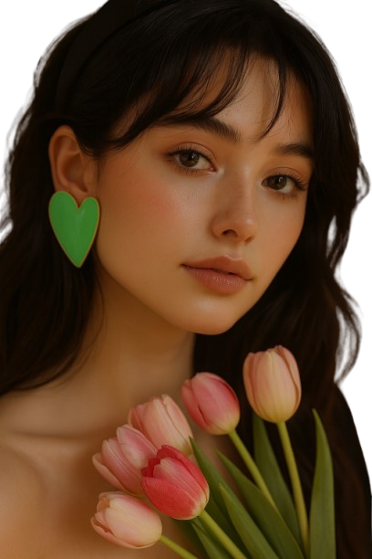 Boucles Cœur Vert