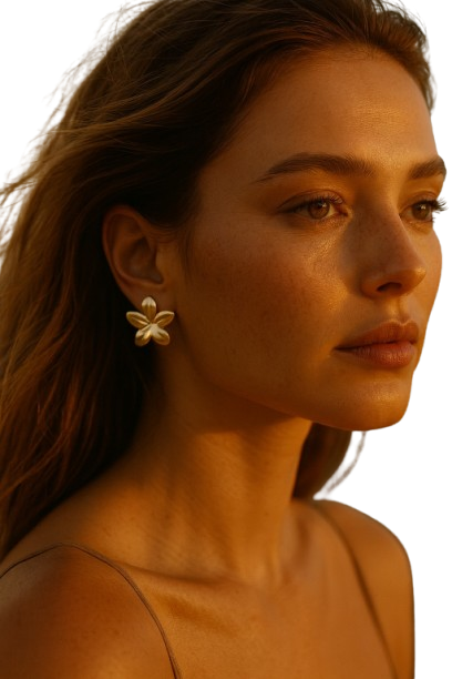 Boucles d'Oreilles Fleur Nacrée